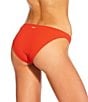 Billabong Red Aloha Solid Texture Low Waist Hipster Swim Bottom, Color:Red Aloha - Image 2