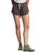 Color:Off Black - Image 1 - Road Trippin Striped Shorts