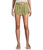 Color:Avocado - Image 1 - Road Trippin Twill Pull-On Shorts