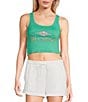 Color:Bright Lagoon - Image 1 - Search For Stoke Graphic Cropped Tank Top
