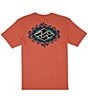 Color:Coral - Image 2 - Short Sleeve Crayon Wave Graphic T-Shirt