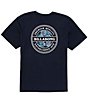 Color:Navy - Image 1 - Short Sleeve Graphic Rotor T-Shirt