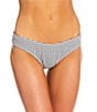 Billabong Smocked Texture Wave Check Bond Hipster Swim Bottom, Color:Black Pebble - Image 1