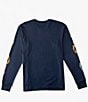Color:Navy - Image 2 - Snaking Arches Long- leeve T-Shirt
