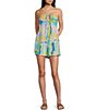 Billabong So Groovy Strapless Mixed Media Printed Romper - Image 3
