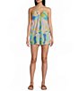 Billabong So Groovy Strapless Mixed Media Printed Romper - Image 1
