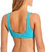 Billabong Solid Smocked Texture Scoop Neck Bralette Swim Top - Image 2
