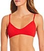 Billabong Solid Texture V-Neck Bralette Swim Top - Image 1