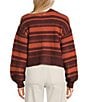 Billabong Something About It Long Sleeve Striped Cardigan, Color:Pinkie - Image 2