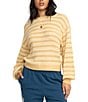 Billabong Striped Long Sleeve Knit Sweater, Color:Gold Coast - Image 1