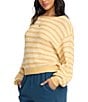 Billabong Striped Long Sleeve Knit Sweater, Color:Gold Coast - Image 3