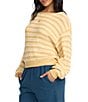 Billabong Striped Long Sleeve Knit Sweater - Image 3