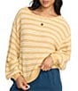 Billabong Striped Long Sleeve Knit Sweater - Image 5