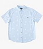 Color:Light Blue - Image 1 - Sundays Short Sleeve Small Print Shirt