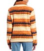 Color:Bone - Image 2 - Switchback Distorted Stripe Sherpa Sweatshirt