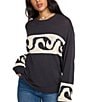 Billabong Wave Fade Long Sleeve Jacquard Sweater, Color:Black Sand - Image 1