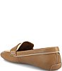 Birdies The Vesper Leather and Raffia Penny Driver Loafers - Image 4