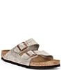 Color:Taupe - Image 1 - Men's Arizona Suede Double Banded Slip-On Sandals