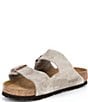 Color:Taupe - Image 4 - Men's Arizona Suede Double Banded Slip-On Sandals