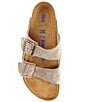 Color:Taupe - Image 5 - Men's Arizona Suede Double Banded Slip-On Sandals