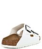 Color:White - Image 2 - Women's Arizona Double Banded Buckle Detail Slip-On Sandals