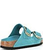 Color:Biscay Bay - Image 2 - Women's Arizona Oiled Leather Big Buckle Detail Slide Sandals