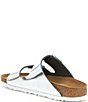 Color:Silver - Image 3 - Women's Arizona Soft Footbed Double Banded Buckle Detail Metallic Sandals
