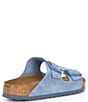 Color:Elemental Blue - Image 2 - Women's Arizona Suede Dual Adjustable Buckle Detail Strap Sandals