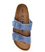 Color:Elemental Blue - Image 5 - Women's Arizona Suede Dual Adjustable Buckle Detail Strap Sandals