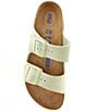 Color:Faded Lime - Image 5 - Women's Arizona Suede Dual Adjustable Buckle Detail Strap Sandals