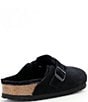 Color:Black - Image 3 - Women's Boston Suede Shearling-Lined Clogs