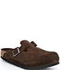 Birkenstock Men's Boston Suede Soft Footbed Family Matching Clogs - Image 1