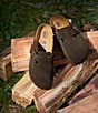 Birkenstock Men's Boston Suede Soft Footbed Family Matching Clogs