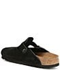 Color:Black - Image 3 - Women's Boston Suede Soft Footbed Clogs