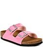 Color:Candy Pink Patent - Image 1 - Girls' Arizona Birko-Flor Patent Sandals (Youth)