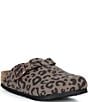 Birkenstock Girls' Boston 2.0 Birkibuc Leopard Print Clogs (Infant) - Image 1
