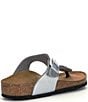 Color:Silver - Image 2 - Girls' Gizeh Slide-On Thong Style Buckle Sandals (Youth)