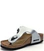 Color:Silver - Image 4 - Girls' Gizeh Slide-On Thong Style Buckle Sandals (Youth)