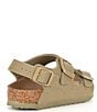 Color:Faded Khaki - Image 2 - Kids' Milano Canvas Backstrap Sandals (Youth)