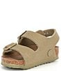 Color:Faded Khaki - Image 4 - Kids' Milano Canvas Backstrap Sandals (Youth)