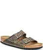 Color:Faded Khaki - Image 1 - Men's Arizona Soft Footbed Leather Sandals