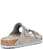 Color:Stone Coin - Image 2 - Men's Arizona Suede Soft Footbed Sandals