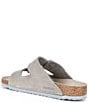 Color:Stone Coin - Image 3 - Men's Arizona Suede Soft Footbed Sandals