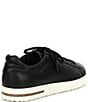 Color:Black - Image 2 - Men's Bend Leather Lace-Up Sneakers