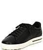 Color:Black - Image 4 - Men's Bend Leather Lace-Up Sneakers