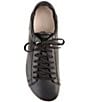 Color:Black - Image 5 - Men's Bend Leather Lace-Up Sneakers