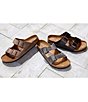 Color:Tobacco - Image 3 - Men's Arizona Oiled Leather Soft Footbed Slip-On Sandals