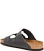 Color:Black - Image 3 - Men's Arizona Oiled Leather Soft Footbed Slip-On Sandals