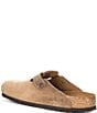 Color:Tobacco - Image 3 - Men's Boston Oiled Leather Soft Footbed Slip-On Clogs