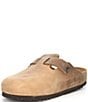 Color:Tobacco - Image 4 - Men's Boston Oiled Leather Soft Footbed Slip-On Clogs